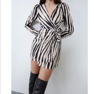 ZARA Zebra Dress W/ Shorts NWT